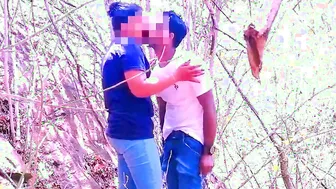 Quick porn video – Risky Quick Outside Sex into Jangal with huge boobies lover
