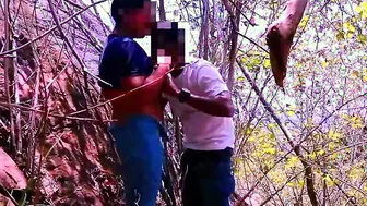 Risky Quick Outside Sex into Jangal with huge boobies lover
