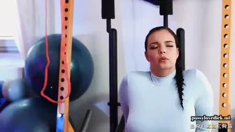 When workout colleague hits you rough