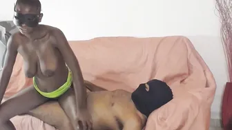Black goddess having fun with her vagina nude