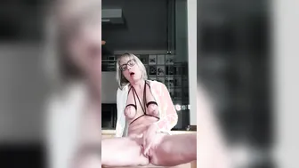 Julies orgasm break at showroom