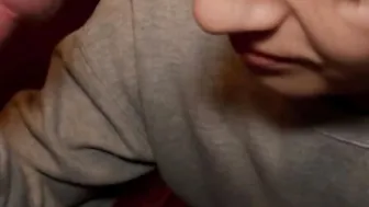 Young hispanic surprised inside the pantry - roommate blows dick