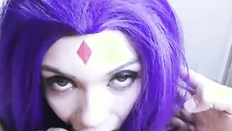 19 Year Old Titans RAVEN - Gigantic butt and breasts gothic cunt with mouth