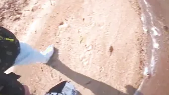 SISSY PET OUTSIDE - Walking your nuts on the beach