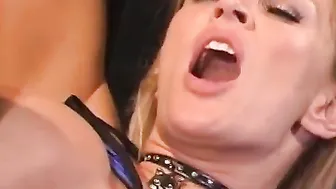 Big Boobed girlfriends got each other off with candle wax and