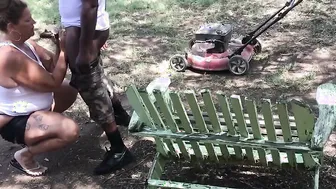 Trailer Trash White PAWG Fucks And Blows Her Gardner