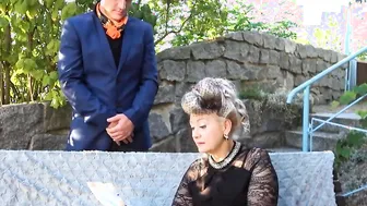 MATURE4K. Posh older woman with grey hair craves servants penis