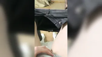 Almost Caught porn video – Jerking off on my 18 nude step-sister until she sees