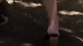 White whore getting her vagina screwed from the back while