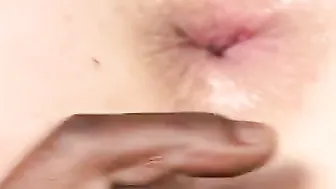 White whore getting her vagina screwed from the back while