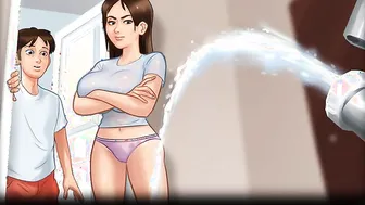Pipe porn video – Summertime Saga: Boobies Out Fixing The Pipe - Ep22