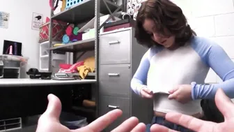 Gigantic Boobies Dark Haired 18 Yo Shoplifter Strip Searched And Fuck By Officer - Leana Lovings