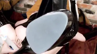 Screwed pig begs for her loose ruined cunt to be