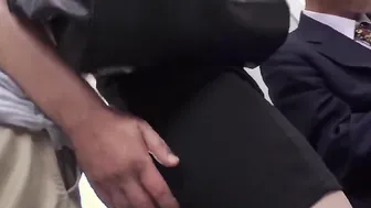 Hasumi Yoshioka :: Amazingly Hot Office Lady Into The Train -