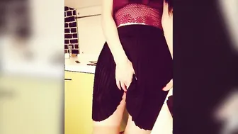 I took off my pantyhose and began to intensively masturbate