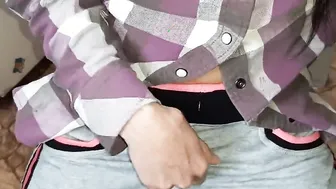 After study 3 students masturbate and cum inside the kitchen