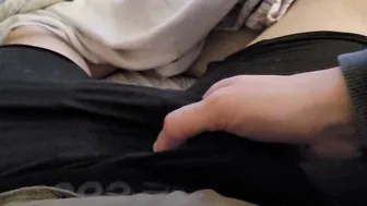 barely legal teases penis through boxers for cummed