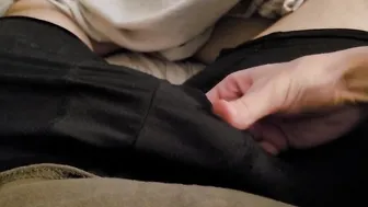 barely legal teases penis through boxers for cummed