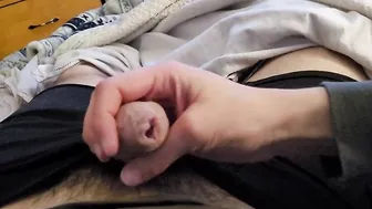 barely legal teases penis through boxers for cummed