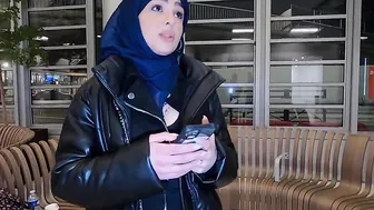 Iranian hijab Nadja getting anal boned into the bathroom and
