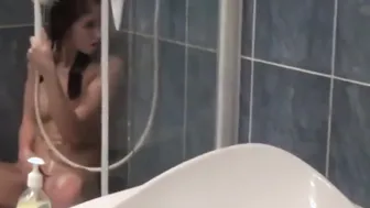 Taking A Shower 19 year old goddess pleasures herself