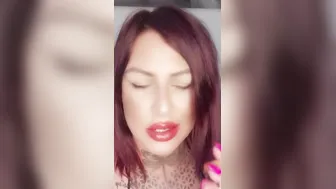 Come and got your red lip smoking bondage fix
