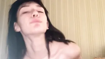 Astonishing oiled Bombshell showing her crazy hot breasts