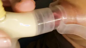 Lactate porn video – Nippleringlover vulgar mom pumping pierced nipple for milk insane spread