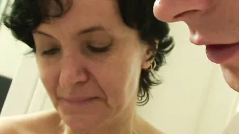 Wifey caught hubby pounding her mature bushy cunt