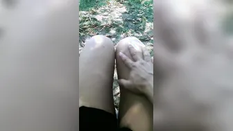 Beauty day into outdoor park - cougar Tina