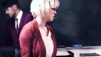 Old professor blackmailed  gangbanged by students