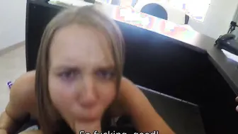 LOAN4K. cunt with mouth is restrained so creditor lures her inside snatch-penetration