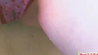 Pee into outdoors on the school stairs into the daytime