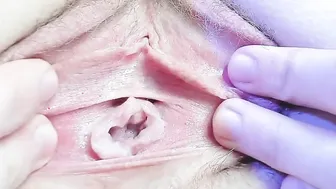 dripping open wide gape twat clous up