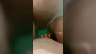 Having Fun with her inside the bath tub