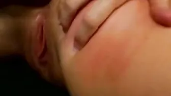 Sticks his cock and his toes into her mouth before