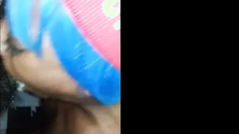 Cock blown  nut swallowed round two