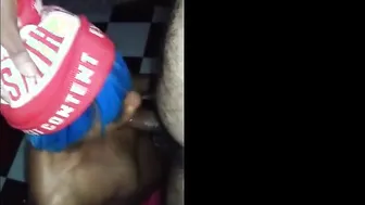Cock blown  nut swallowed round two