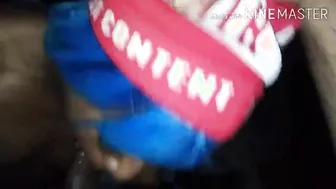 Cock blown  nut swallowed round two