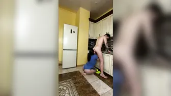 I saw my Brother Washing the Dishes and Started Licking his Butt