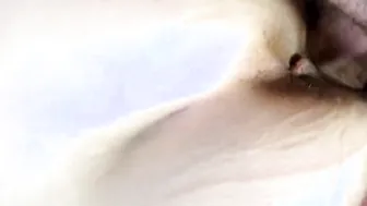 Quick Fucked With Stepsister After School. Cum on Asshole. Close-up.
