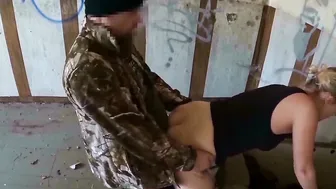 German sluts has sex inside older barracks