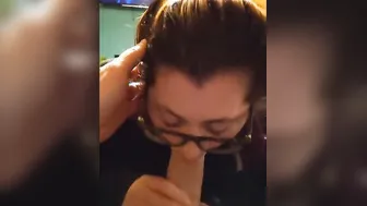 Big breasts pawg sucking off and wanking a thick dick