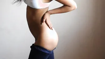 Bombshell butt showing adorable teenie booty