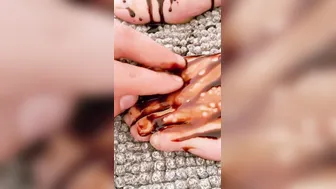 Strokes with chocolate