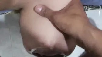 The cum as a mask is very perfect for the face