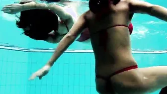 Markova and Zlata hottest lesbians underwater