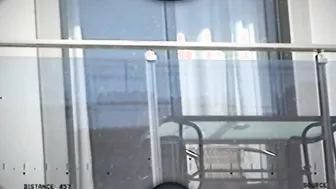 Caught a next door on the balcony nude