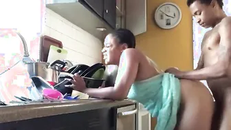 fat ebony booty standing fucked