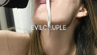 I put anal plug into my booty  cleaned my sneakers w tongue